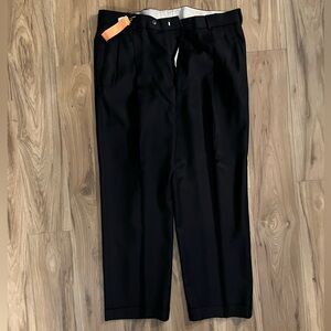 Paul Fredrick Men's Black Dress Pants